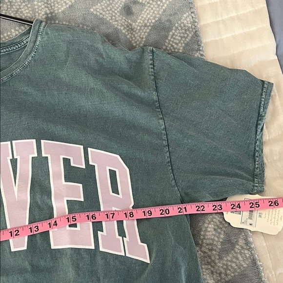 Altar'd State Green and Lavender Denver Tee Top - Picture 8 of 9